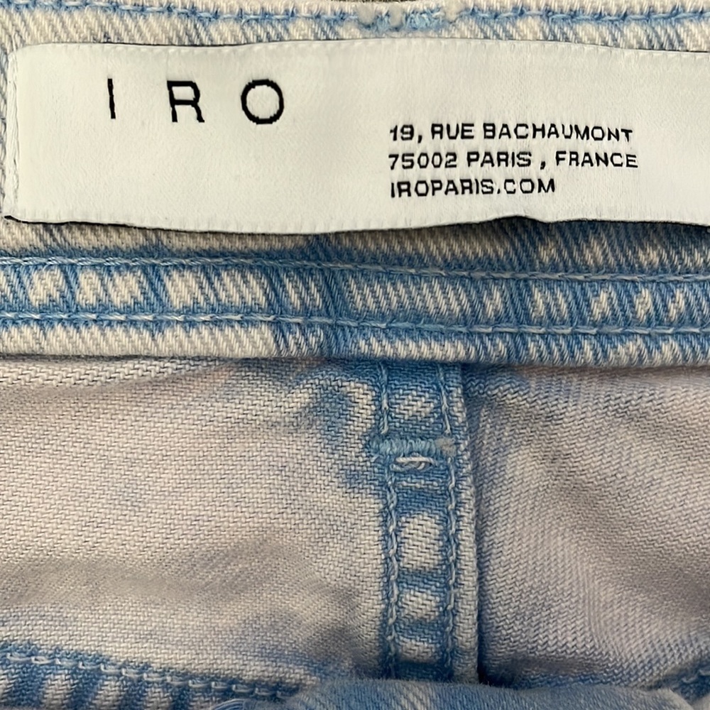 Iro Paris Jaliska Denim Mini Skirt Blue Size FR38 /US 6 - Picture 8 of 14